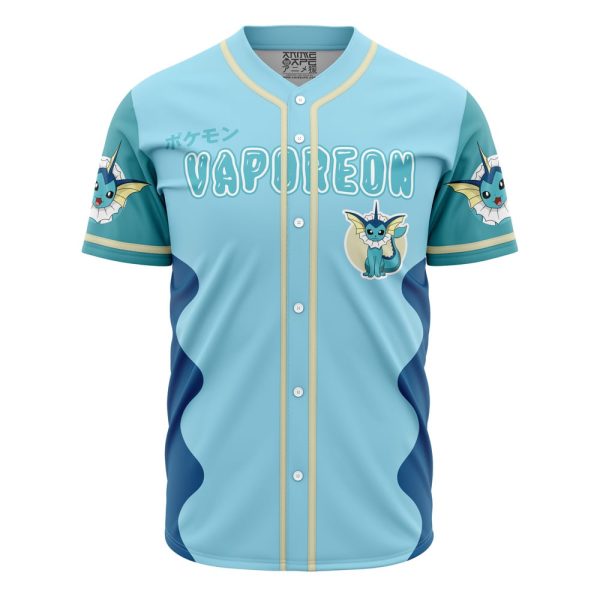 Vaporeon Eeveelution Pokemon Baseball Jersey 3D Printed, For Men and Women Jezsport.com