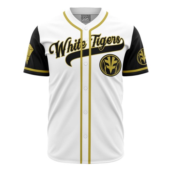 White Tigers Tommy Oliver Power Rangers Baseball Jersey 3D Printed, For Men and Women, Size XL Jezsport.com