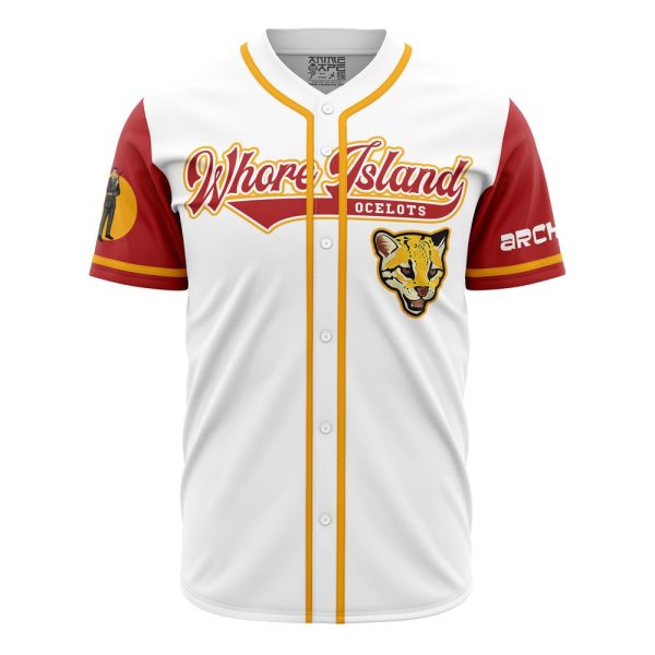 Whore Island Ocelots Archer Baseball Jersey 3D Printed, For Men and Women Jezsport.com