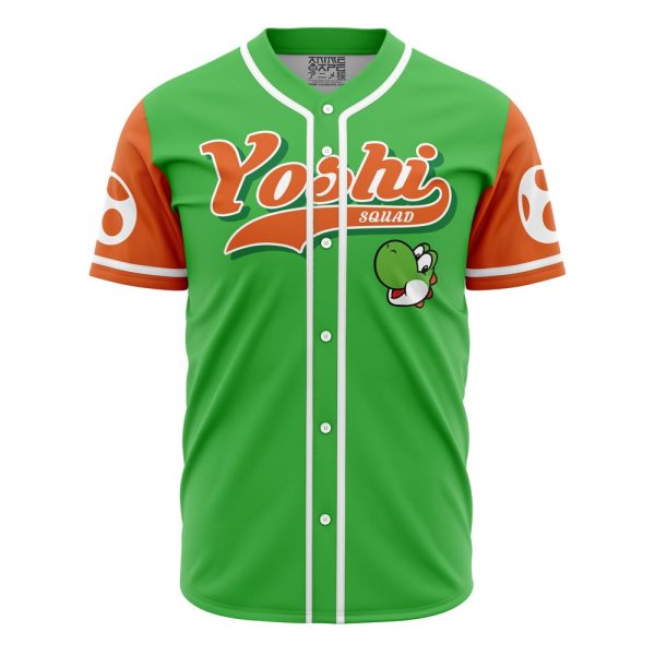 Yoshi Squad Super Mario Bros Baseball Jersey 3D Printed, For Men and Women Jezsport.com