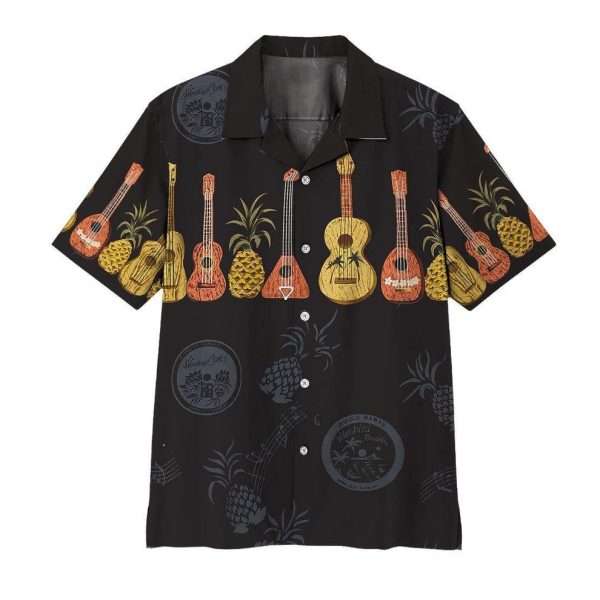 3D Ukulele Hawaii Shirt, Summer Shirt For Women and Women, Short Sleeve Jezsport.com