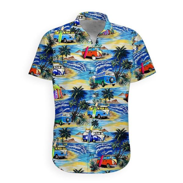 3D Campervan Hawaii Shirt, Summer Shirt For Women and Women, Short Sleeve Jezsport.com
