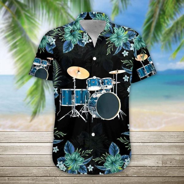 3D Drum Hawaii Shirt, Summer Shirt For Women and Women, Short Sleeve Jezsport.com