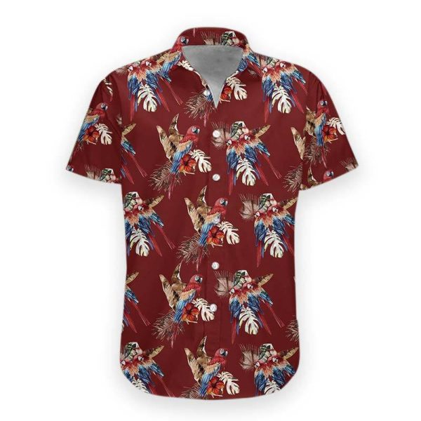 3D Parrot Hawaii Shirt, Summer Shirt For Women and Women, Short Sleeve Jezsport.com