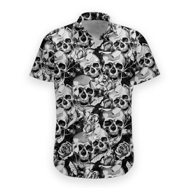 3D Skull Hawaii Shirt, Summer Shirt For Women and Women, Short Sleeve Jezsport.com