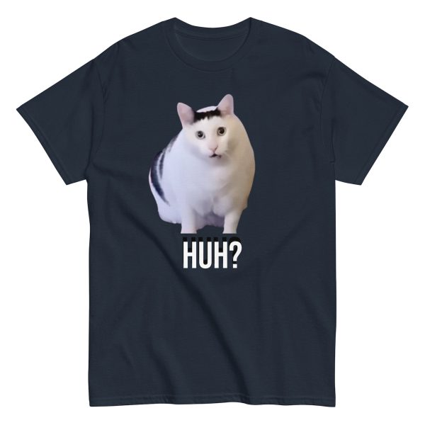 Funny Shirt For Women, Meme Shirt For Girl, Meme Shirt For Men, Love Cat Shirt, Huh Cat Meme T-Shirt, Navy Jezsport.com