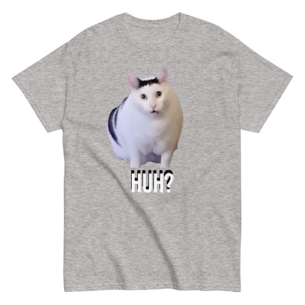 Funny Shirt For Women, Meme Shirt For Girl, Meme Shirt For Men, Love Cat Shirt, Huh Cat Meme T-Shirt, Sport Grey Jezsport.com