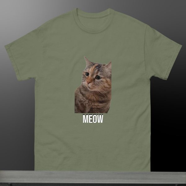 Funny Shirt For Women, Meme Shirt For Girl, Meme Shirt For Men, Love Cat Shirt, Cat Meme T-Shirt Talking Cat, Military Green Jezsport.com