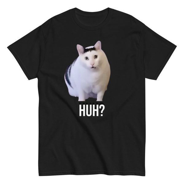 Funny Shirt For Women, Meme Shirt For Girl, Meme Shirt For Men, Love Cat Shirt, Huh Cat Meme T-Shirt, Black Jezsport.com