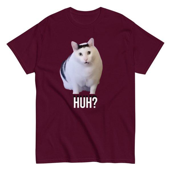 Funny Shirt For Women, Meme Shirt For Girl, Meme Shirt For Men, Love Cat Shirt, Huh Cat Meme T-Shirt, Maroon Jezsport.com