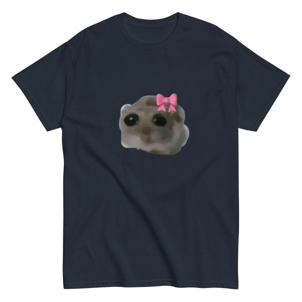 Funny Shirt For Women, Meme Shirt For Girl, Meme Shirt For Men, Sad Girl Hampter Tiktok Hamster Meme, Viral Trend T-Shirt, Navy Jezsport.com