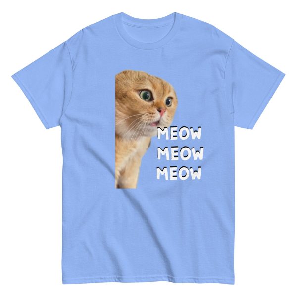 Funny Shirt For Women, Meme Shirt For Girl, Meme Shirt For Men, Talking meme Cat, Viral Video, Funny Cat T-shirt, Carolina Blue Jezsport.com