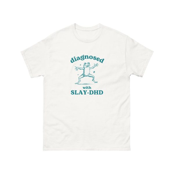 Funny Shirt For Women, Meme Shirt For Girl, Meme Shirt For Men, Diagnosed With Slay-DHD, Funny ADHD Shirt, Frog T-Shirt, Natural Jezsport.com