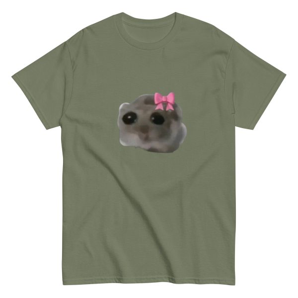 Funny Shirt For Women, Meme Shirt For Girl, Meme Shirt For Men, Sad Girl Hampter Tiktok Hamster Meme, Viral Trend T-Shirt, Military Green Jezsport.com