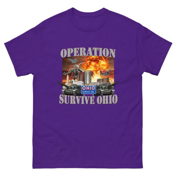 Funny Shirt For Girl, Funny Shirt For Men, Meme Shirt For Men, Meme Shirt For Girl, Operation Survive Ohio Funny Meme T-Shirt, Purple Jezsport.com