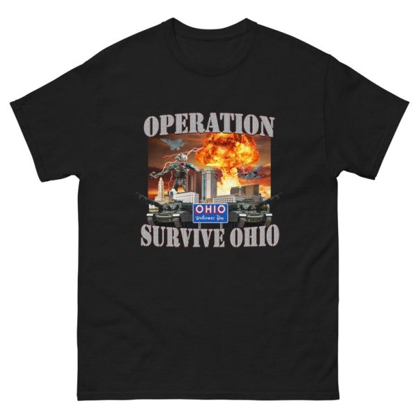 Funny Shirt For Girl, Funny Shirt For Men, Meme Shirt For Men, Meme Shirt For Girl, Operation Survive Ohio Funny Meme T-Shirt, Black Jezsport.com