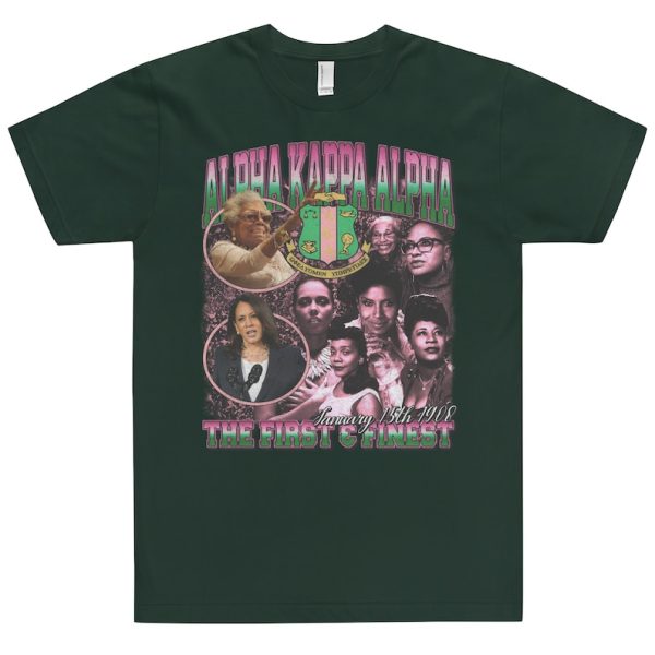AKA Sorority Pink and Green 1908, AKA 1908 Legacy T-Shirt, Sorority Shirt For Girl, Sorority Gifts For Girl, Alpha Kappa Alpha Shirt, Forest Green