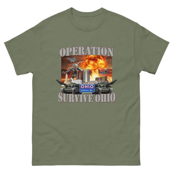 Funny Shirt For Girl, Funny Shirt For Men, Meme Shirt For Men, Meme Shirt For Girl, Operation Survive Ohio Funny Meme T-Shirt, Military Green Jezsport.com