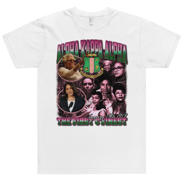AKA Sorority Pink and Green 1908 Shirt, AKA 1908 Legacy T-Shirt, Sorority Shirt For Girl, Sorority Gifts For Girl, Alpha Kappa Alpha Shirt, White