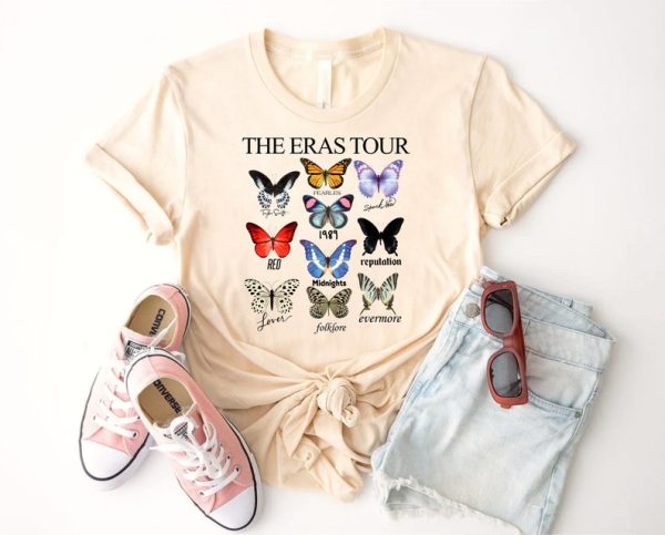 Funny Shirt, Swiftie Fan Shirt, Taylor Swiftie Fan, The Eras Tour Butterfly Shirt, Eras Tour Butterfly Shirt, Taylor Swift Tour T-Shirt, Sand Jezsport.com