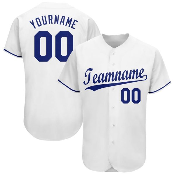 Custom Black Jersey, Personalized Black Baseball Jersey, Custom Baseball Jersey, Custom White Royal Baseball Jersey Jezsport.com