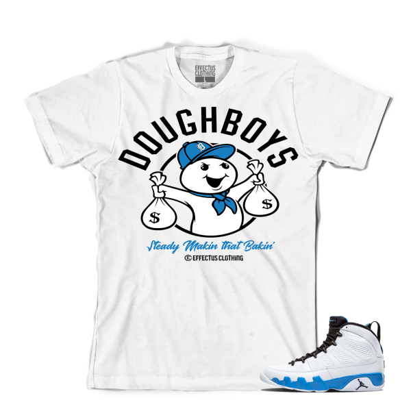 Tee to match Air Jordan Retro 9 Powder Blue Sneakers, Doughboys Tee Jezsport.com