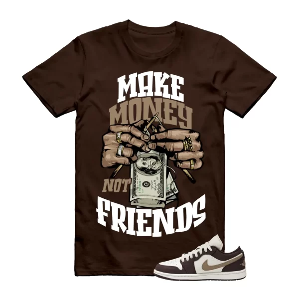 MM T Shirt to match Air Jordan 1 Low Shadow Brown Kelp Sail Jezsport.com