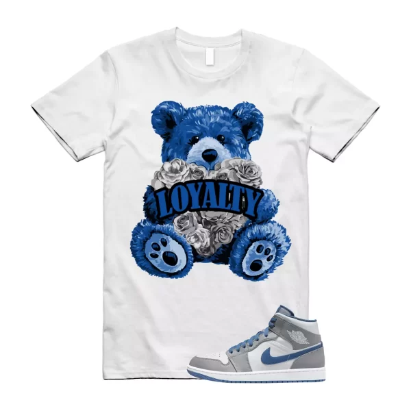 LYLTY T Shirt to match Air Jordan 1 Mid True Blue Cement Grey White Jezsport.com