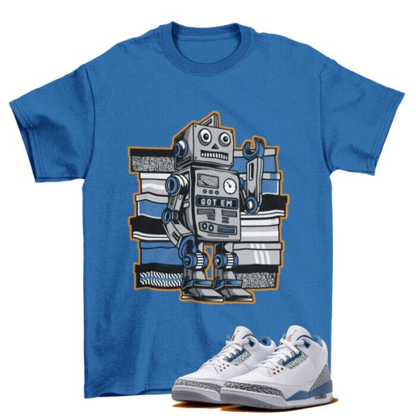 Sneaker Bot Shirt Blue to Match Jordan 3 Retro Wizards True Blue Jezsport.com