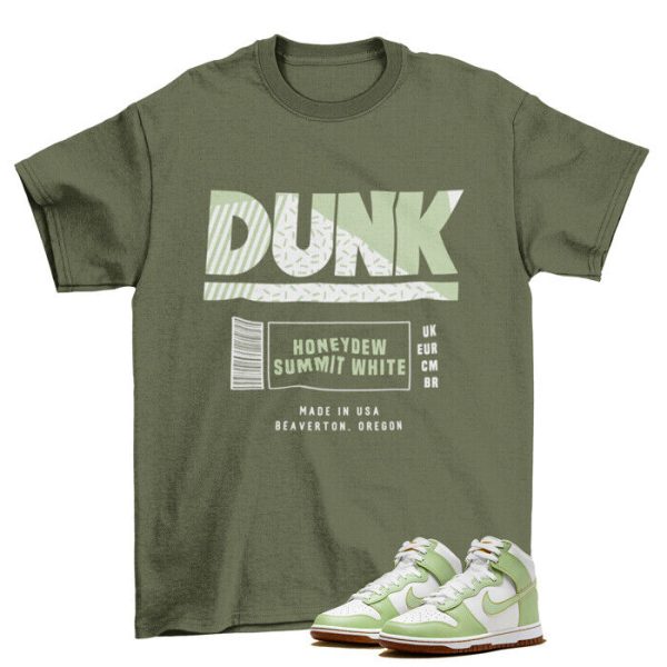 Box Label Honeydew Shirt to Match Dunk High SE Honeydew Jezsport.com