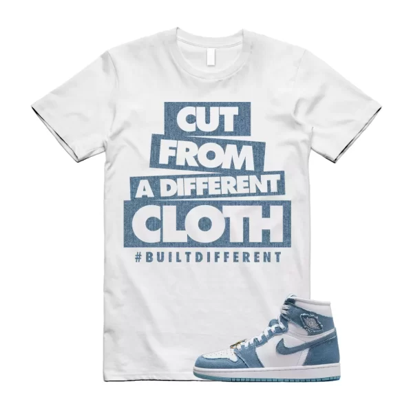 CLOTH T Shirt to match Jordan 1 High OG Denim Worn Blue Metallic Gold Chile Red Jezsport.com