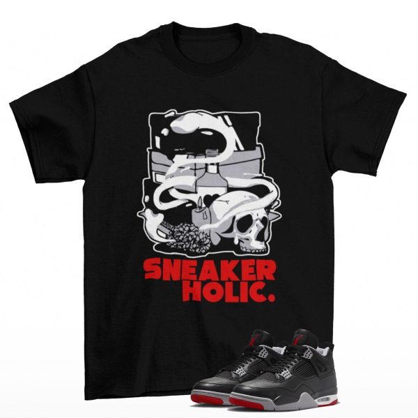 Sneaker Holic Shirt to Match Jordan 4 Retro Bred Reimagined FV5029-006