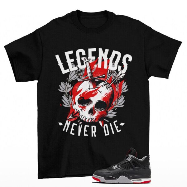 Legendary Shirt Black to Match Jordan 4 Retro Bred Reimagined Jezsport.com