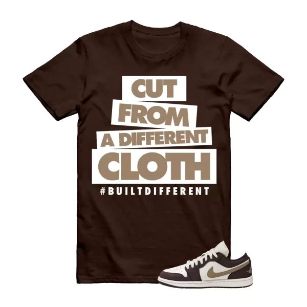 CLOTH T Shirt to match Air Jordan 1 Low Shadow Brown Kelp Sail Jezsport.com