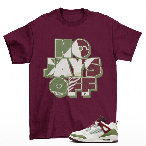 Jay All Day Shirt Maroon to Match Jordan Spizike Low CNY Jezsport.com