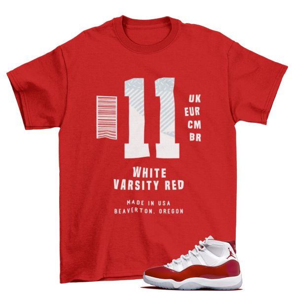 Cherry Box Label Shirt to Match Jordan 11 Retro Cherry CT8012-116 Jezsport.com