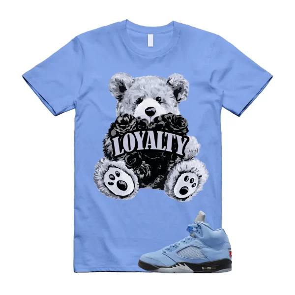 LYLTY T Shirt to match Air Jordan 5 UNC University Blue Carolina MJ Black White Jezsport.com