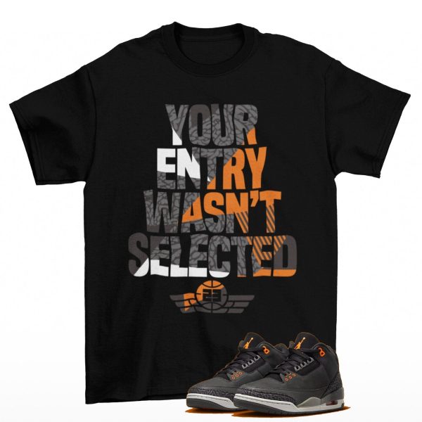 Sneaker Raffle Shirt Black to Match Jordan 3 Retro Fear CT8532-080 Jezsport.com