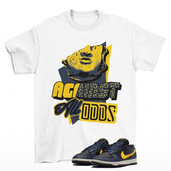 All Odds Sneaker Shirt White to Match Dunk Low Vintage Michigan Jezsport.com