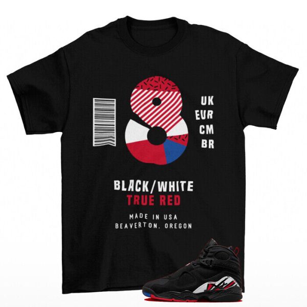 Sneaker Box Label Playoffs Shirt to Match Jordan 8 Retro Playoffs Jezsport.com