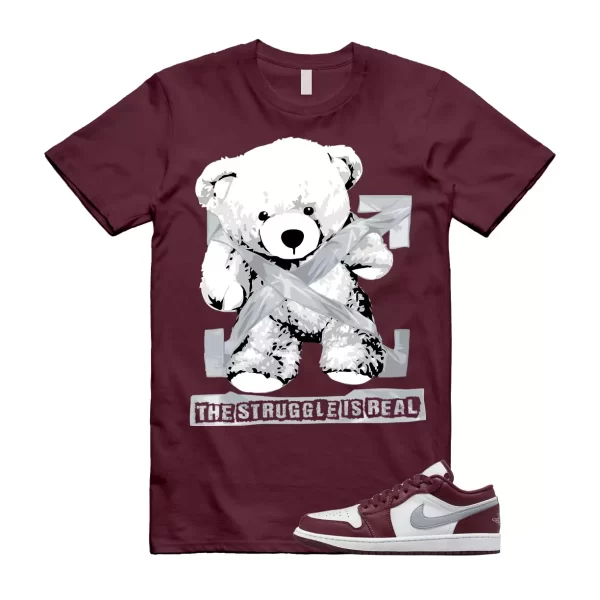 Bordeaux 1 Maroon Cherrywood Low Red White Cement Grey Wine T Shirt Match STRUG Jezsport.com