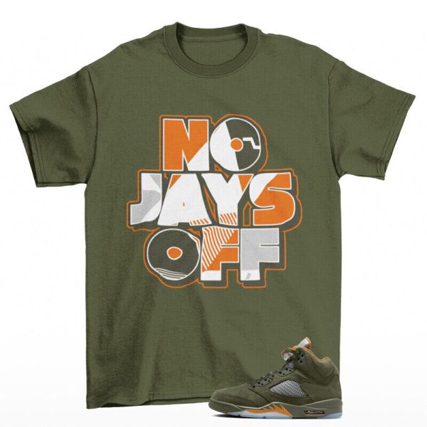 Jay All Day Olive Shirt to Match Jordan 5 Retro Olive DD0587-308 Jezsport.com