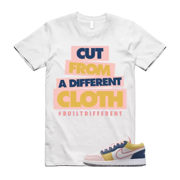 CLOTH T Shirt to match Air Jordan 1 Low GS Multi Canvas Coral Chalk French Blue Jezsport.com