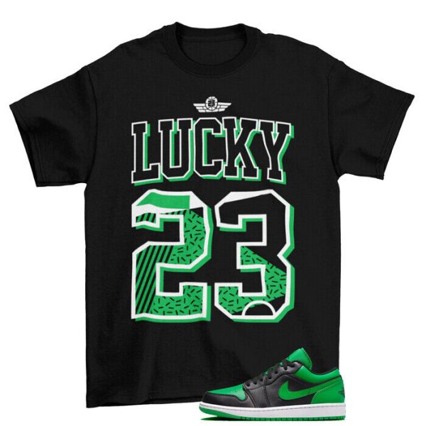 Retro 23 Lucky Green Shirt to Match Jordan 1 Low Lucky Green Jezsport.com