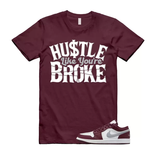 Bordeaux 1 Maroon Cherrywood Low Red White Cement Grey Wine T Shirt Match BROKE Jezsport.com