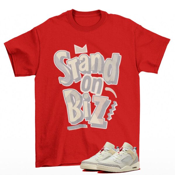 Stricktly Biz Shirt Red to Match Jordan Spizike Low Coconut Milk Jezsport.com