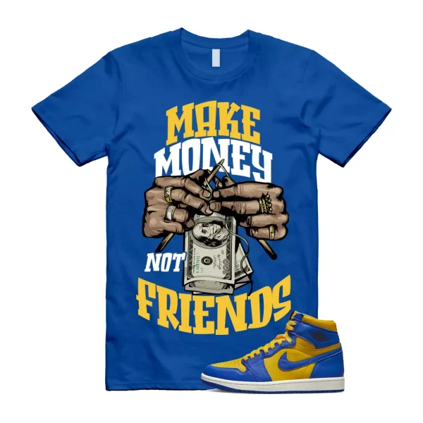 Reverse Laney 1 Game Royal Blue Air WMNS Varsity Maize Sail T Shirt Match MM Jezsport.com