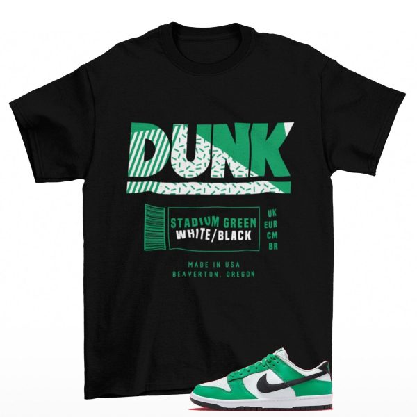 Box Label Dunk Shirt to Match Dunk Low Stadium Green Jezsport.com