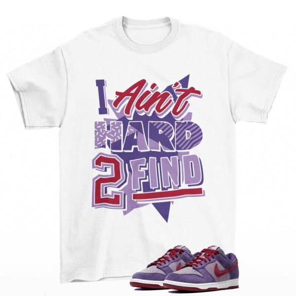 Pull Up Sneaker Shirt White to Match Dunk Low Plum CU1726-500 Jezsport.com