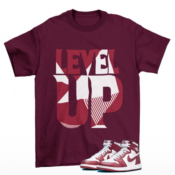 Level Up Sneaker Shirt to Match Jordan 1 High OG Team Red Jezsport.com